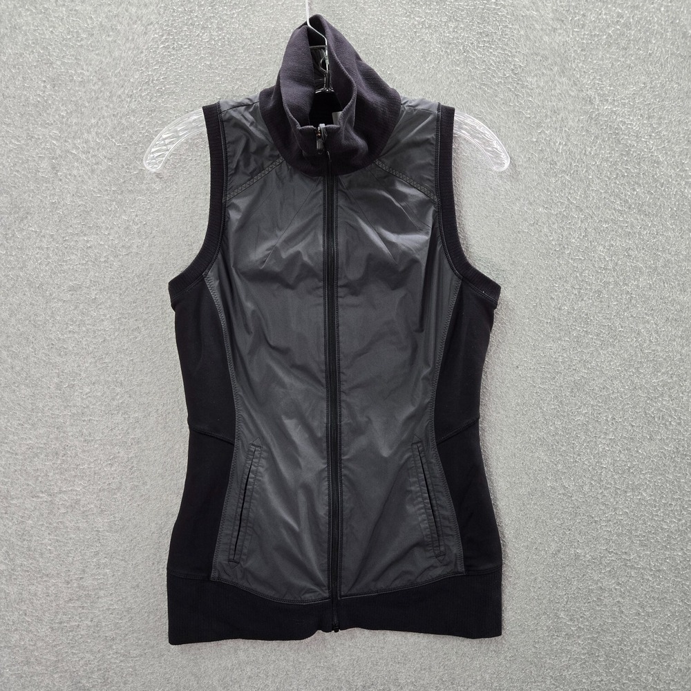Lululemon Women Jacket 10 Gray Wont Stop Vest Pockets Full Zip